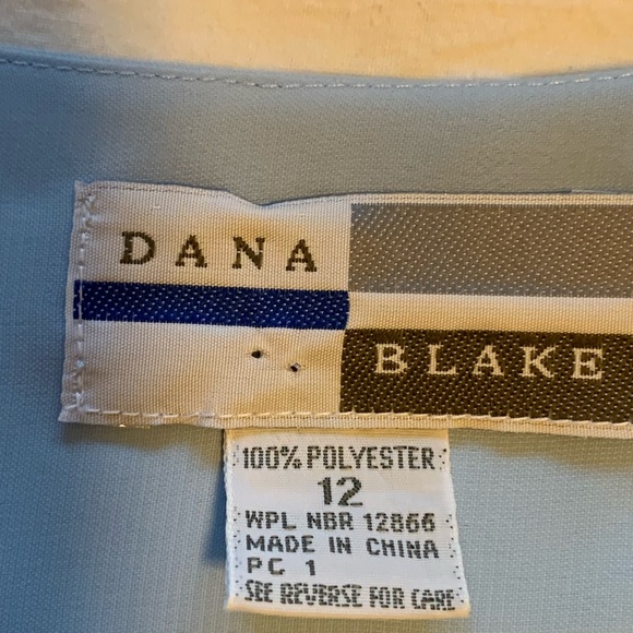 Vintage light blue top with shoulder pads - Picture 3 of 4